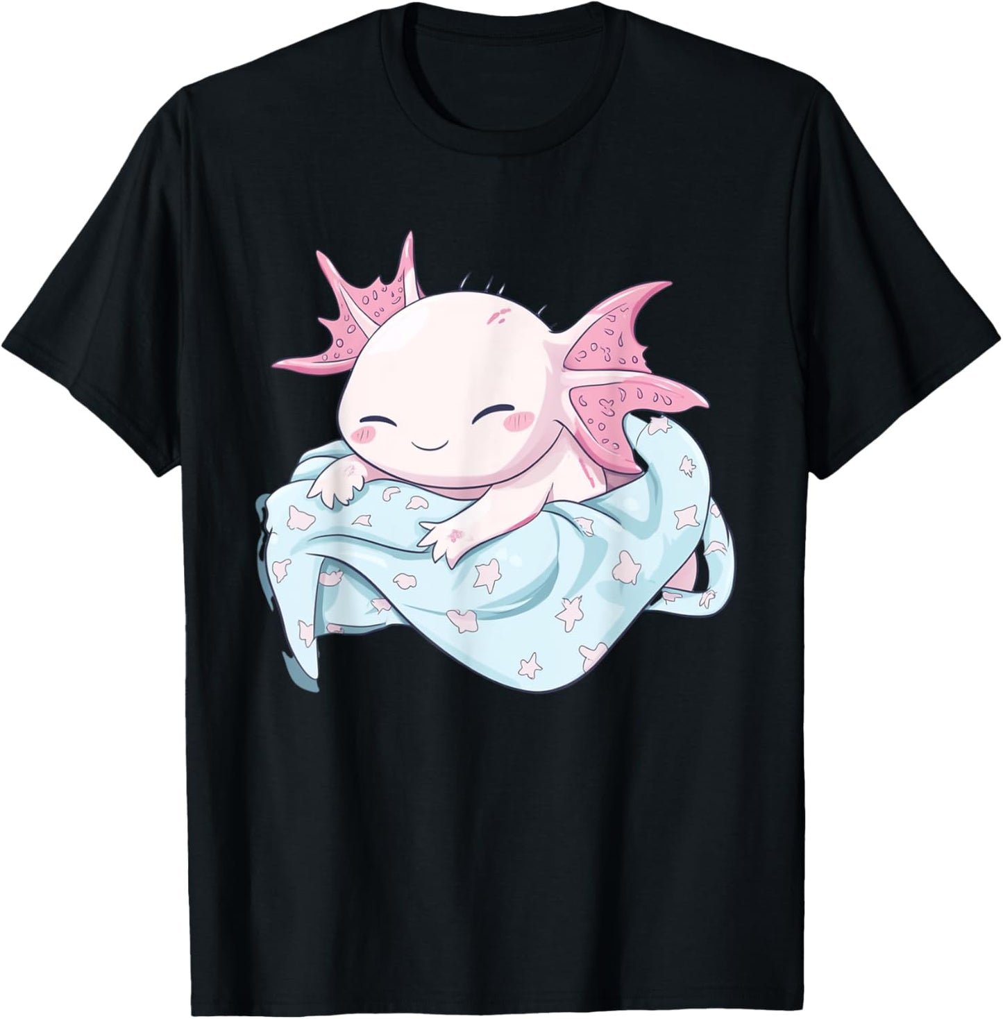 Axolotl Cute Graphic Sleepwear Pyjamas T-Shirt - T-Shirt | Black