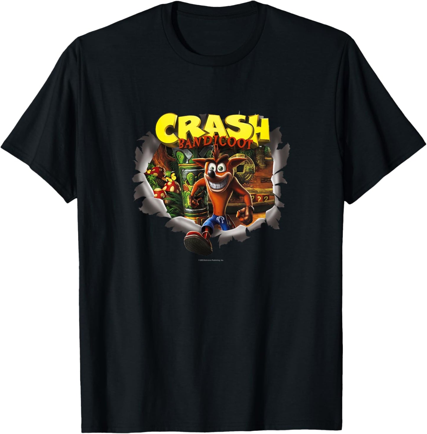 Crash Bandicoot Vintage Island Breakthrough Game Poster T-Shirt - T-Shirt | Black