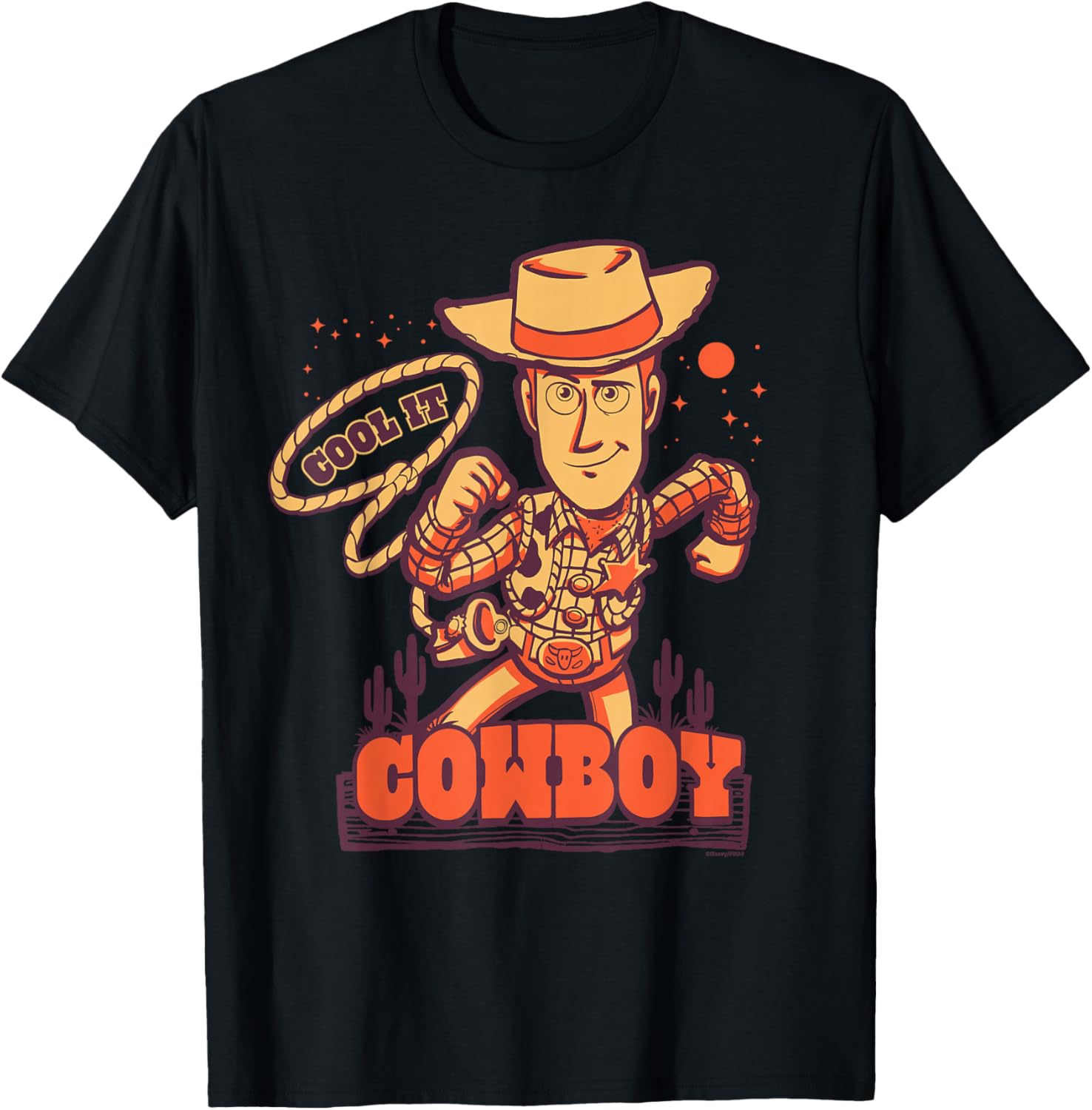 Disney and Pixar's Toy Story Sheriff Woody "Cool it, Cowboy" T-Shirt - T-Shirt | Black