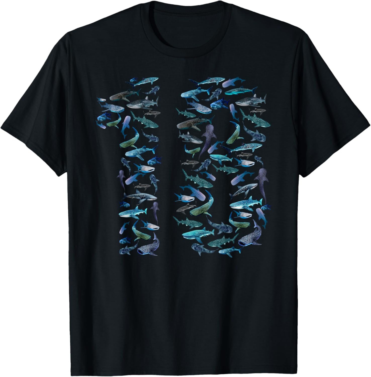 18th Birthday Boy & Girl Eighteen-Year-Old Fish Whale Shark T-Shirt - T-Shirt | Black