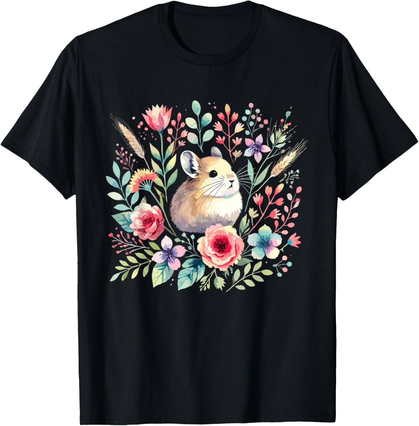 Adorable American Pika Habitat And Conservation Design T-Shirt - T-Shirt | Black