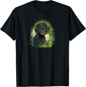 Baby Bonobo Ape T-Shirt - T-Shirt | Black
