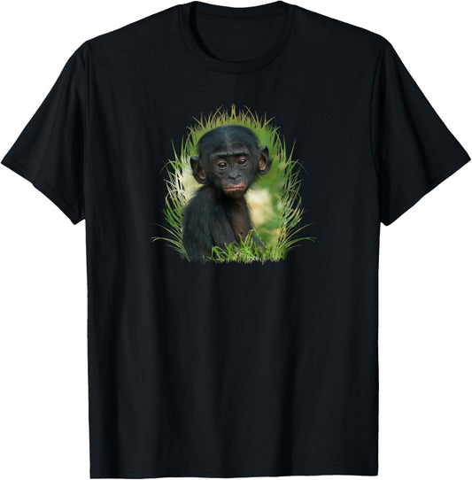Baby Bonobo Ape T-Shirt - T-Shirt | Black