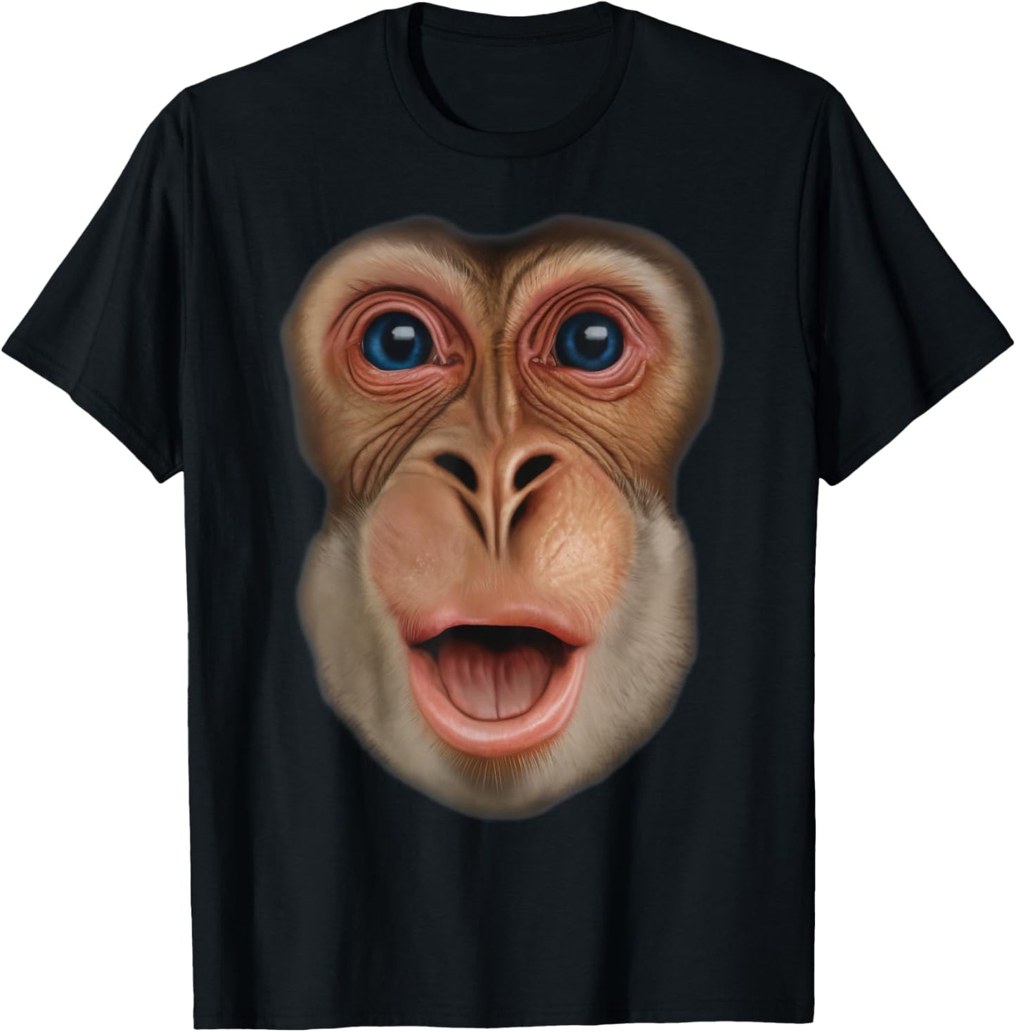 Monkey Stomach Funny Meme Ape T-Shirt - T-Shirt | Black