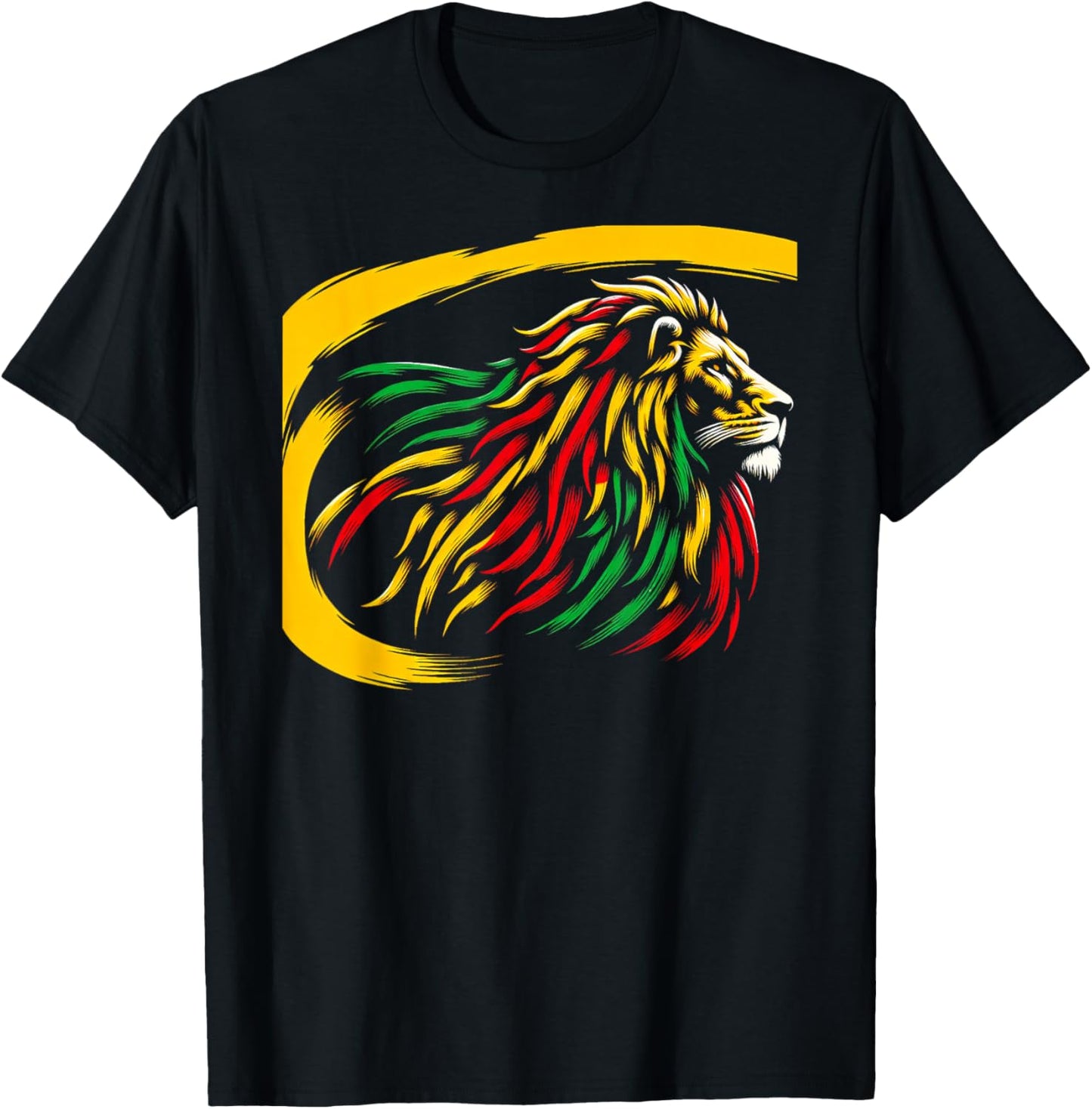 Epic Rasta Lion T-Shirt - T-Shirt | Black