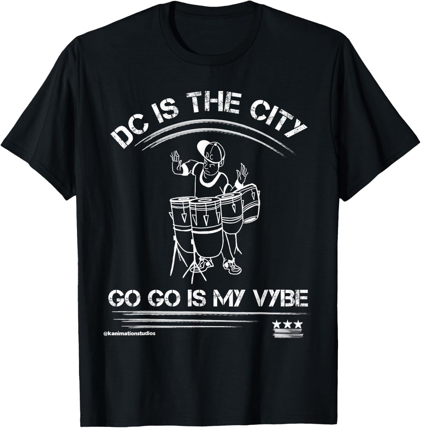 Washington DC is the City Go Go is my Vybe Music T-Shirt - T-Shirt | Black