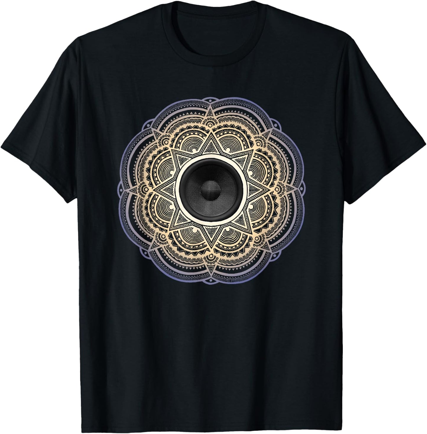 Subwoofer Mandala - Music T-Shirt - T-Shirt | Black