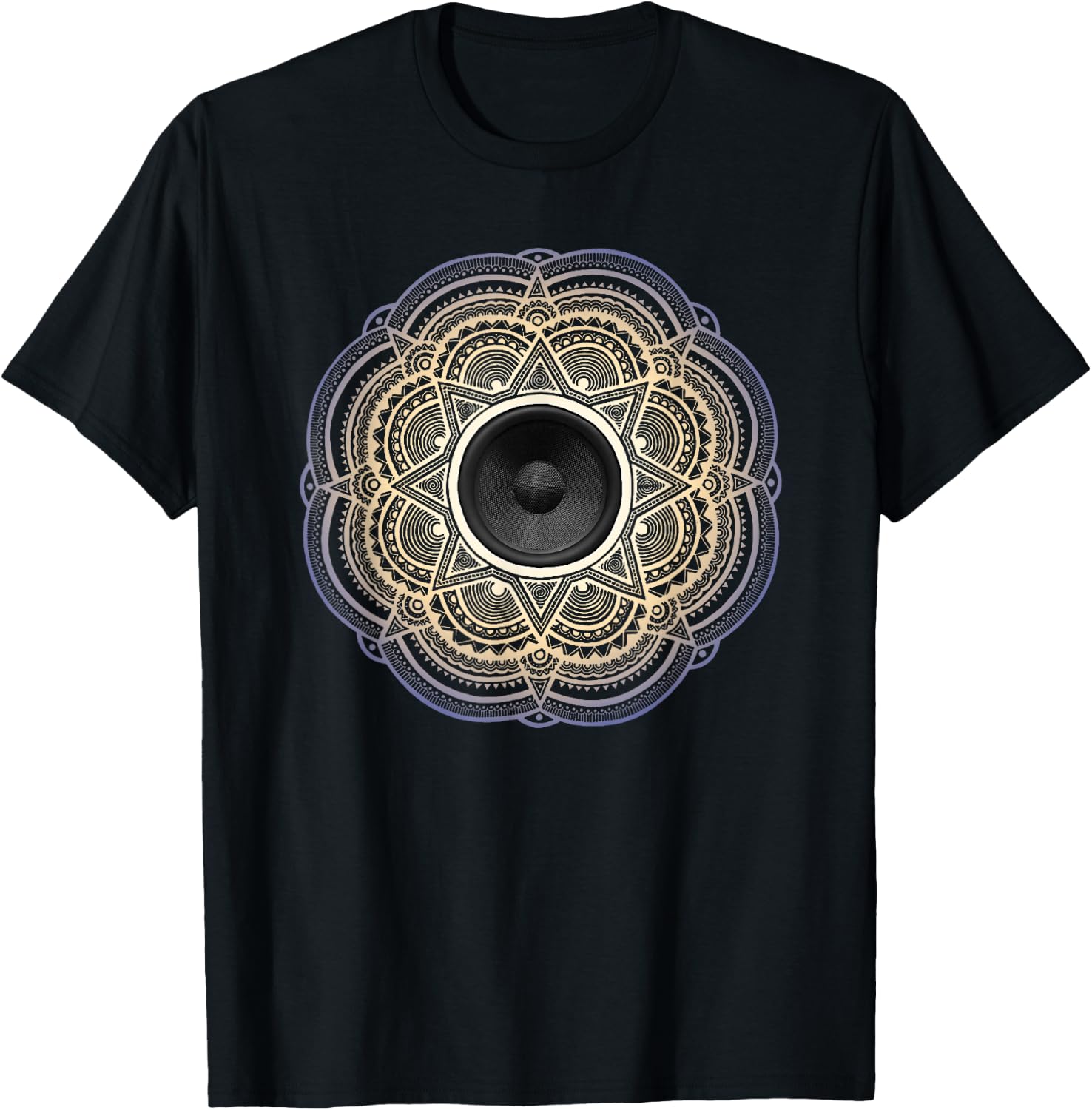 Subwoofer Mandala - Music T-Shirt - T-Shirt | Black