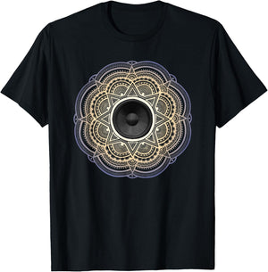 Subwoofer Mandala - Music T-Shirt - T-Shirt | Black