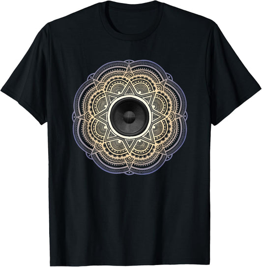 Subwoofer Mandala - Music T-Shirt - T-Shirt | Black