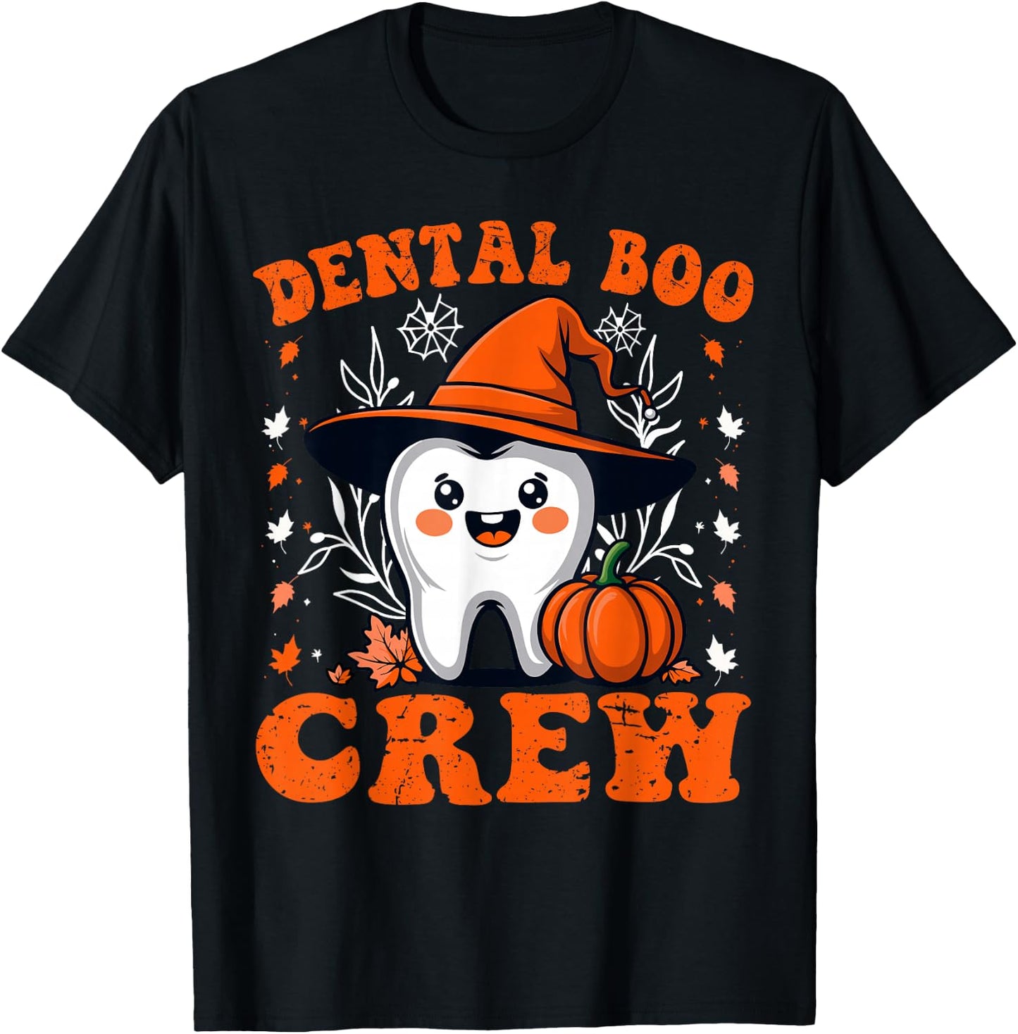 Halloween Dental Boo Crew Dentist Costume Teeth Women Men T-Shirt - T-Shirt | Black