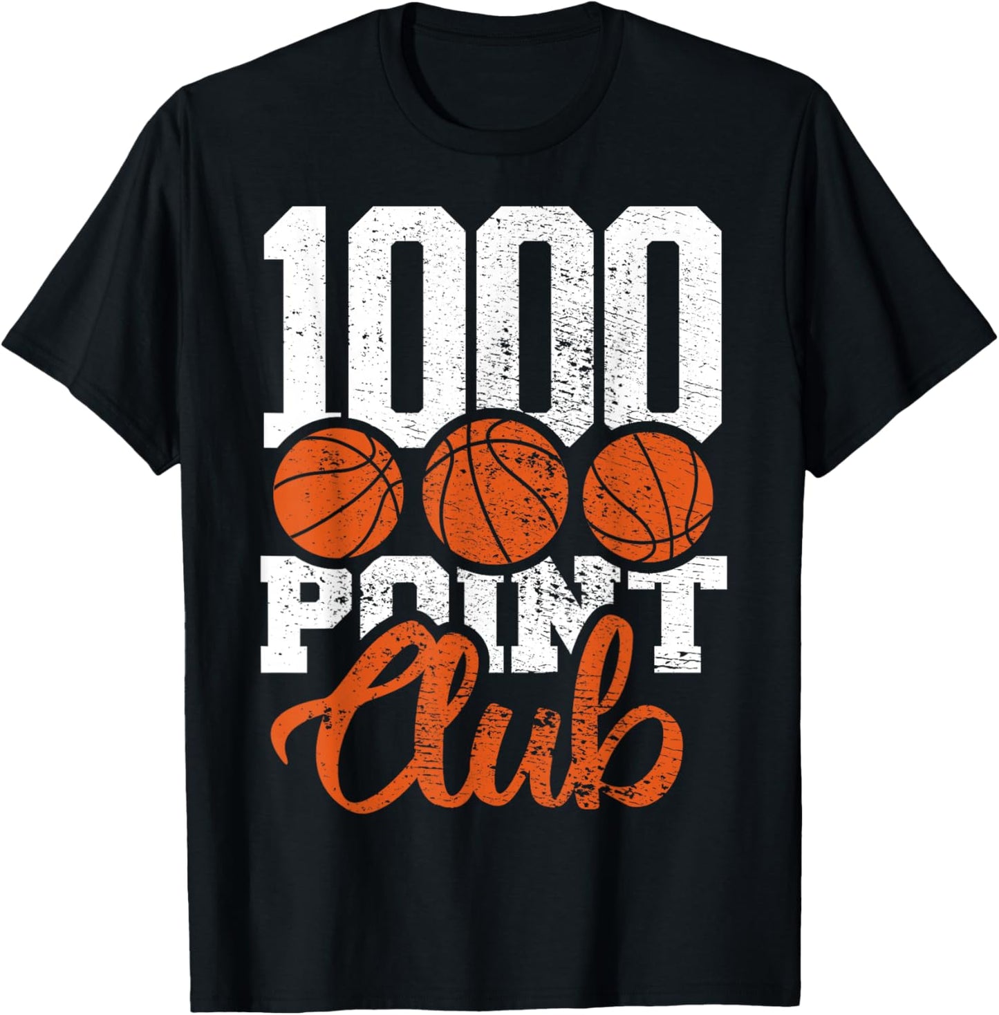 1000 Points Basketball Club Scorer Squad Basketball Player T-Shirt - T-Shirt | Black