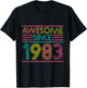 Awesome Since 1983 42nd Birthday Gifts 42 Years Old T-Shirt - T-Shirt | Black