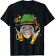 Rat Oktoberfest Lederhosen Costume Gift German Beer Fest T-Shirt - T-Shirt | Black