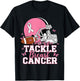Pink Out Tackle Breast Cancer Awareness American Football T-Shirt - T-Shirt | Black