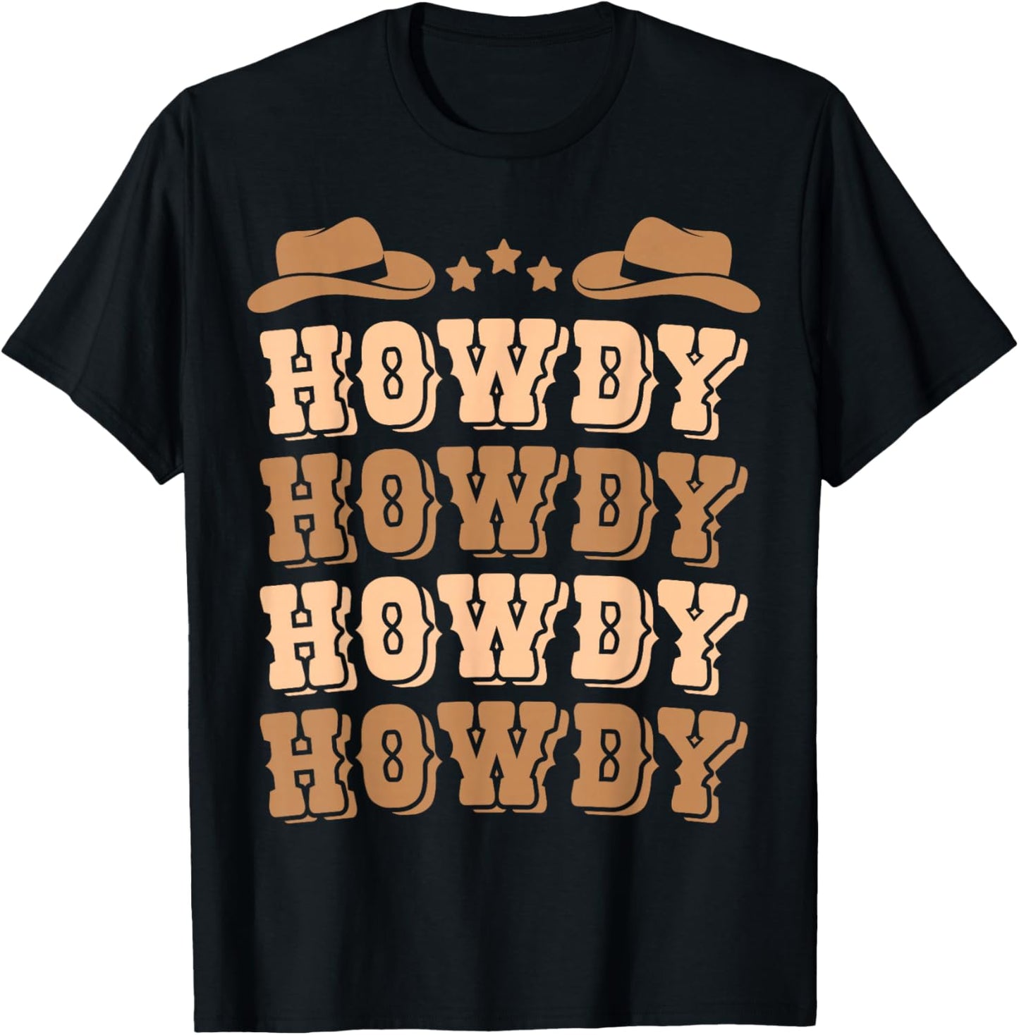 Cute Cowboy Outfit Western Men's Cowboy Rodeo Cow Boys Howdy T-Shirt - T-Shirt | Black