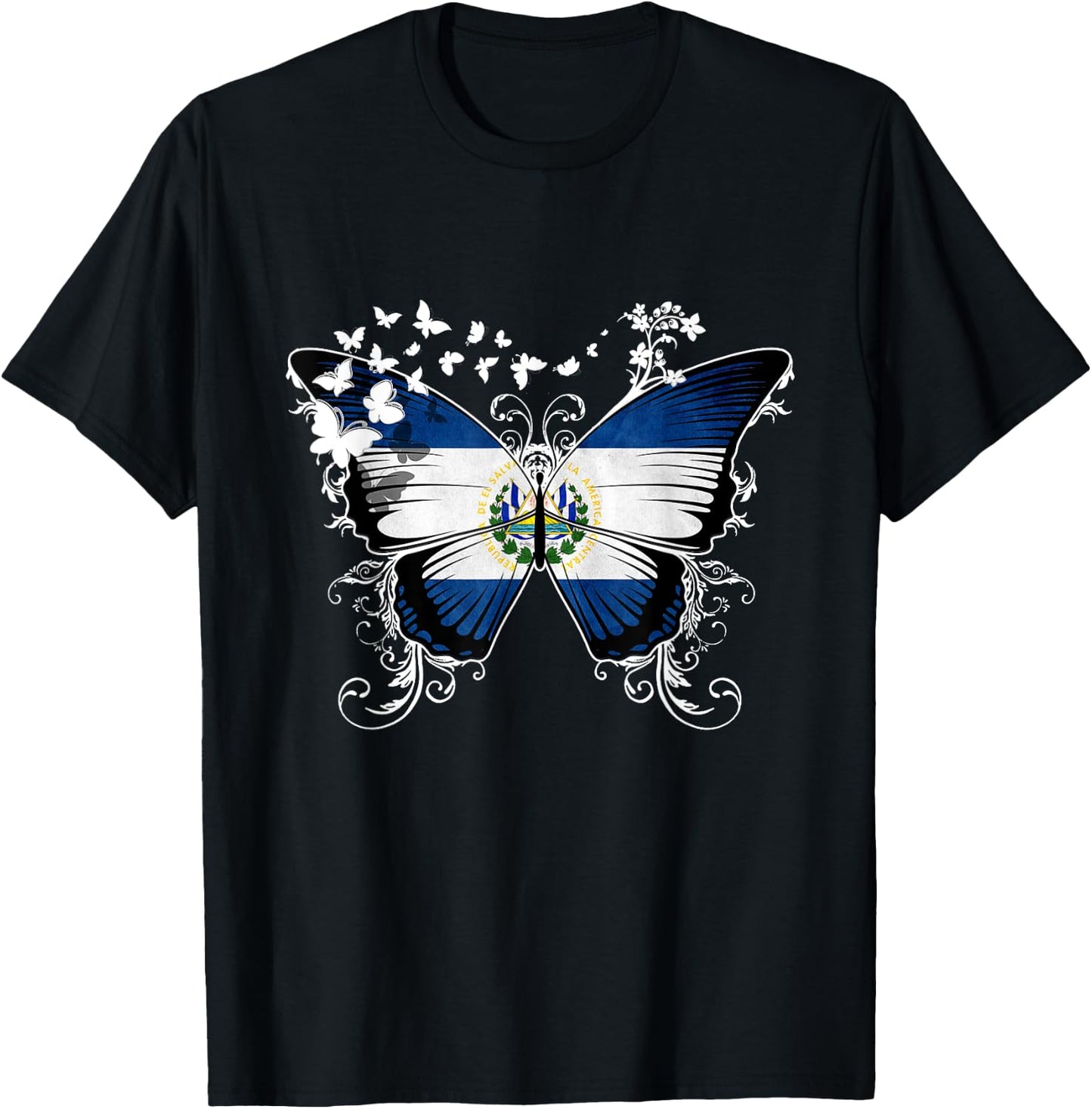 El Salvador Flag Salvadoran T-Shirt - T-Shirt | Black