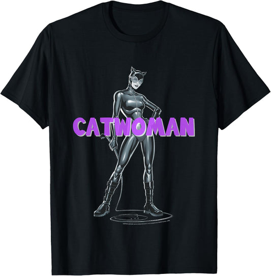 Kids DC Comics Catwoman Simple Portrait T-Shirt - T-Shirt | Black