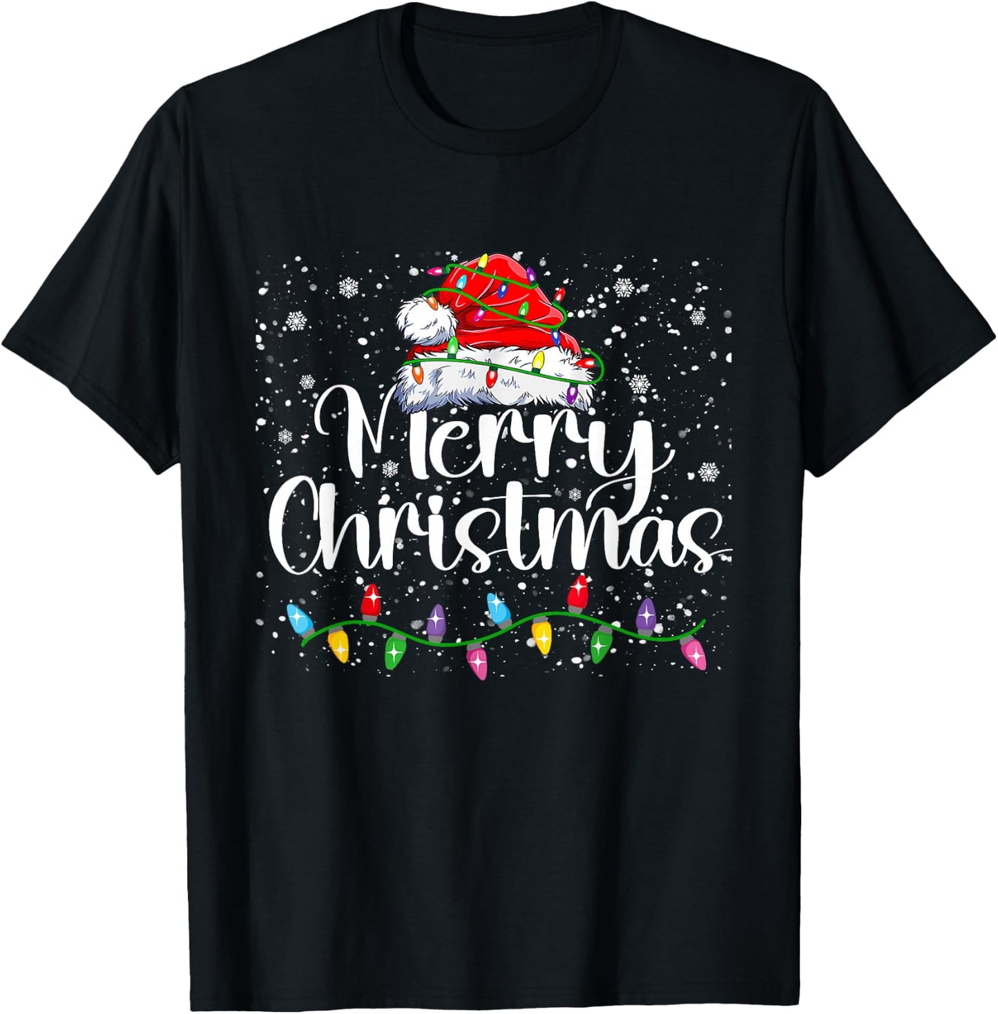 Merry Christmas Family Funny Christmas Women Men Xmas Kids T-Shirt - T-Shirt | Black