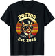 2026 Doctor Graduate PhD Degree for Doctorate with Cat Dr. Women T-Shirt - T-Shirt | Black