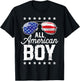 All American Boy 4th of July USA Sunglasses Family Matching T-Shirt - T-Shirt | Black