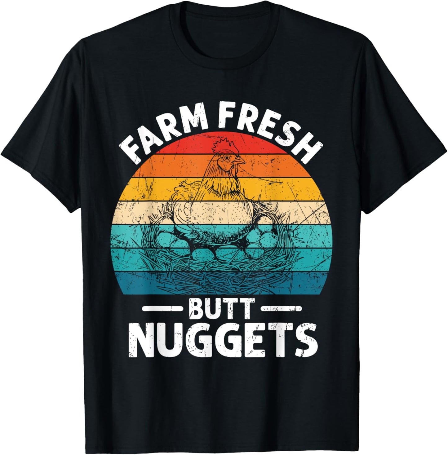 Farm fresh Butt Nuggets T-Shirt - T-Shirt | Black
