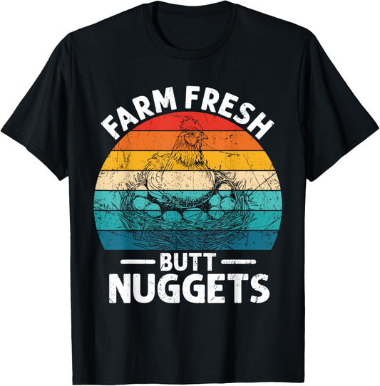 Farm fresh Butt Nuggets T-Shirt - T-Shirt | Black