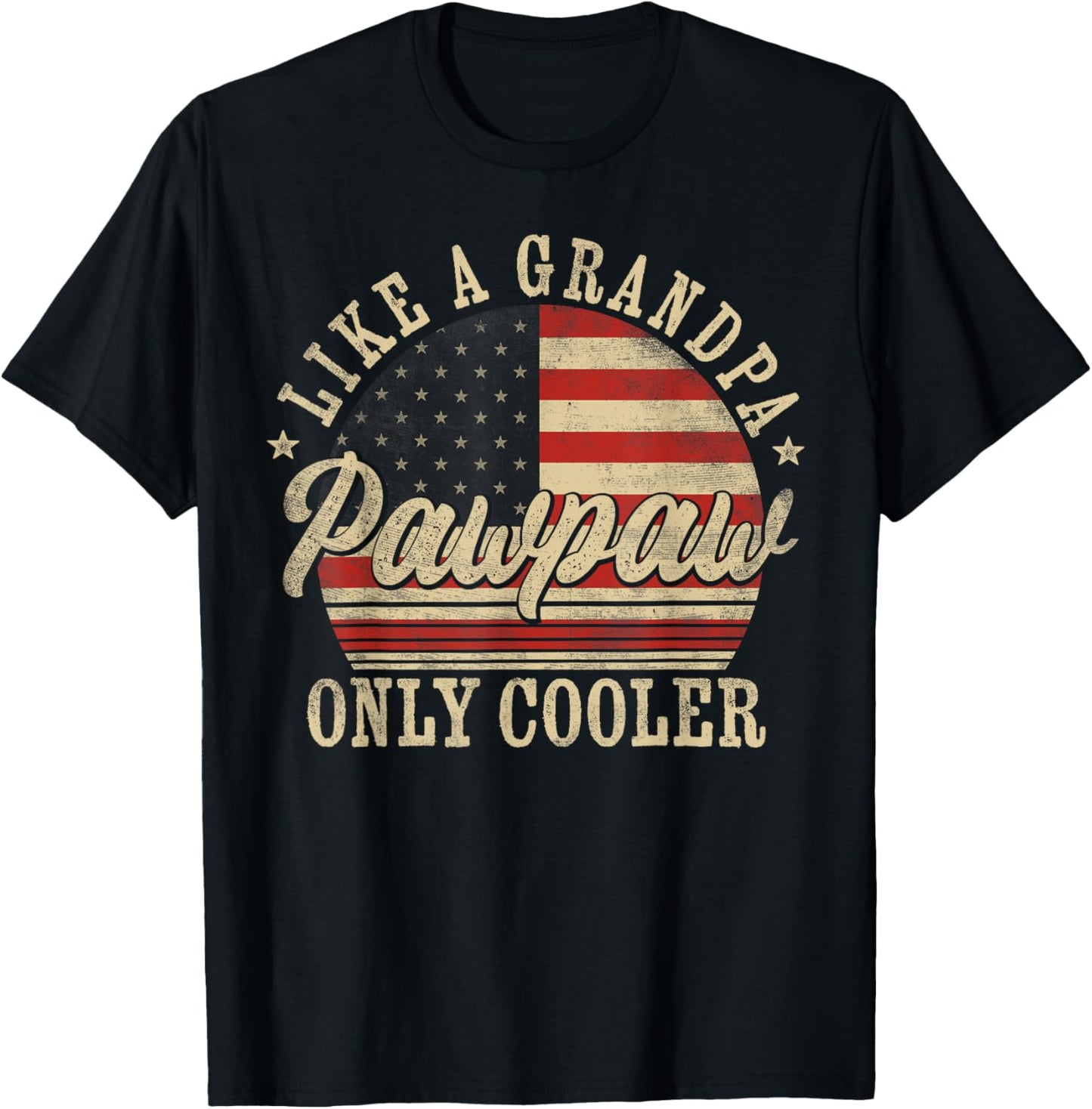 Pawpaw Like a Grandpa Only Cooler Pawpaw Father's Day T-Shirt - T-Shirt | Black