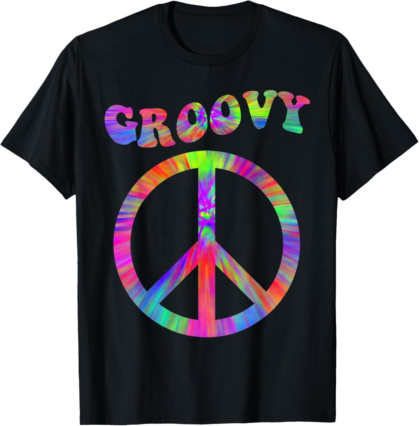 Groovy 70's Tie Dye Design Vintage 70s Gift Retro 70's des T-Shirt - T-Shirt | Black