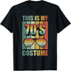 Retro This is My 70's Costume Shirt Funny 70's Party Vintage T-Shirt - T-Shirt | Black