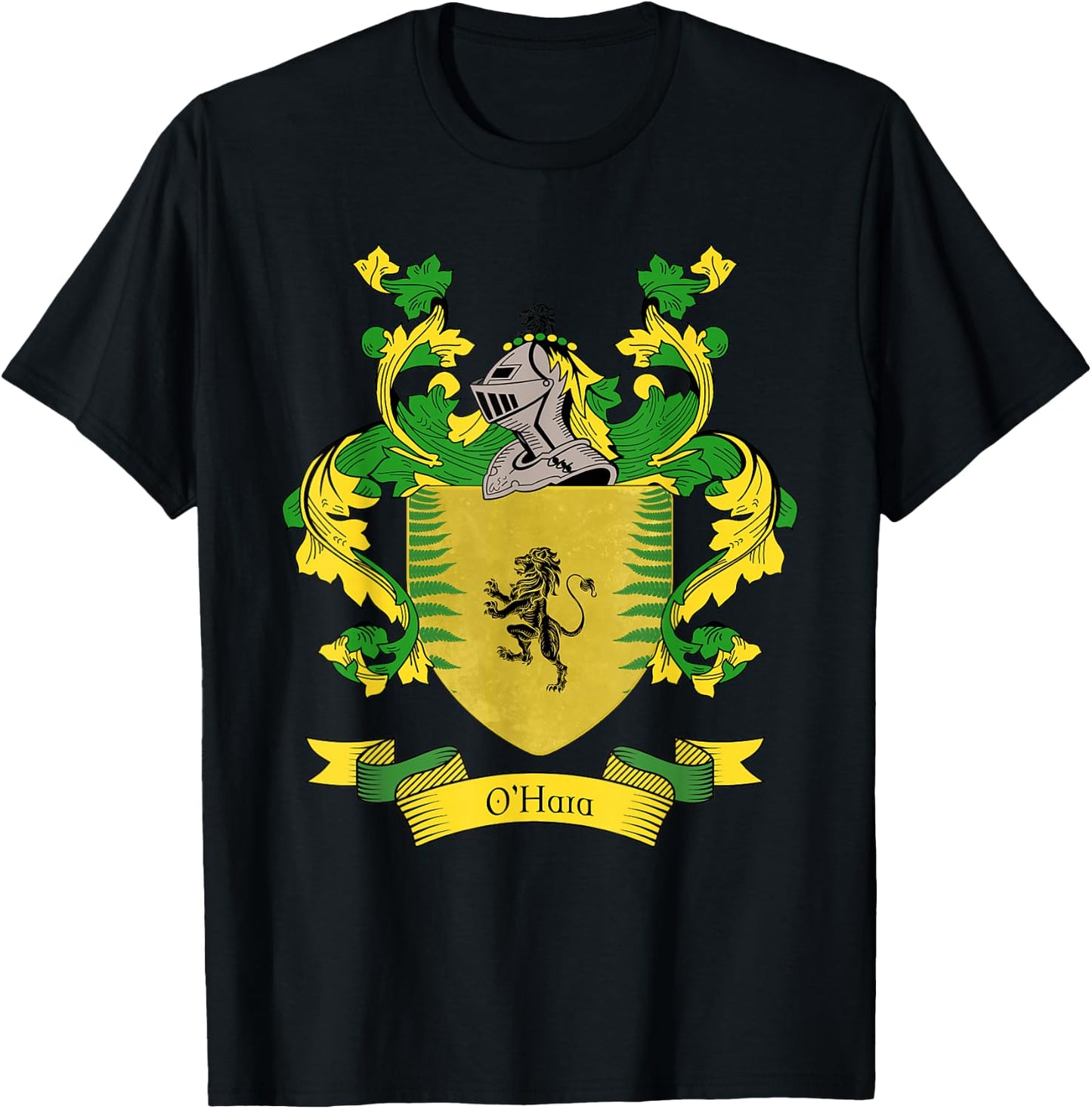 O'Hara Coat of Arms | O'Hara Surname Family Crest T-Shirt - T-Shirt | Black