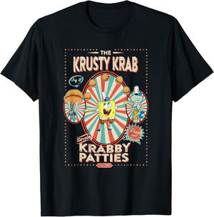 SpongeBob SquarePants The Krusty Krab Since 1999 Vintage Ad T-Shirt - T-Shirt | Black