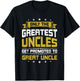 Only Greatest Uncles Get Promoted To Great Uncle T-Shirt - T-Shirt | Black