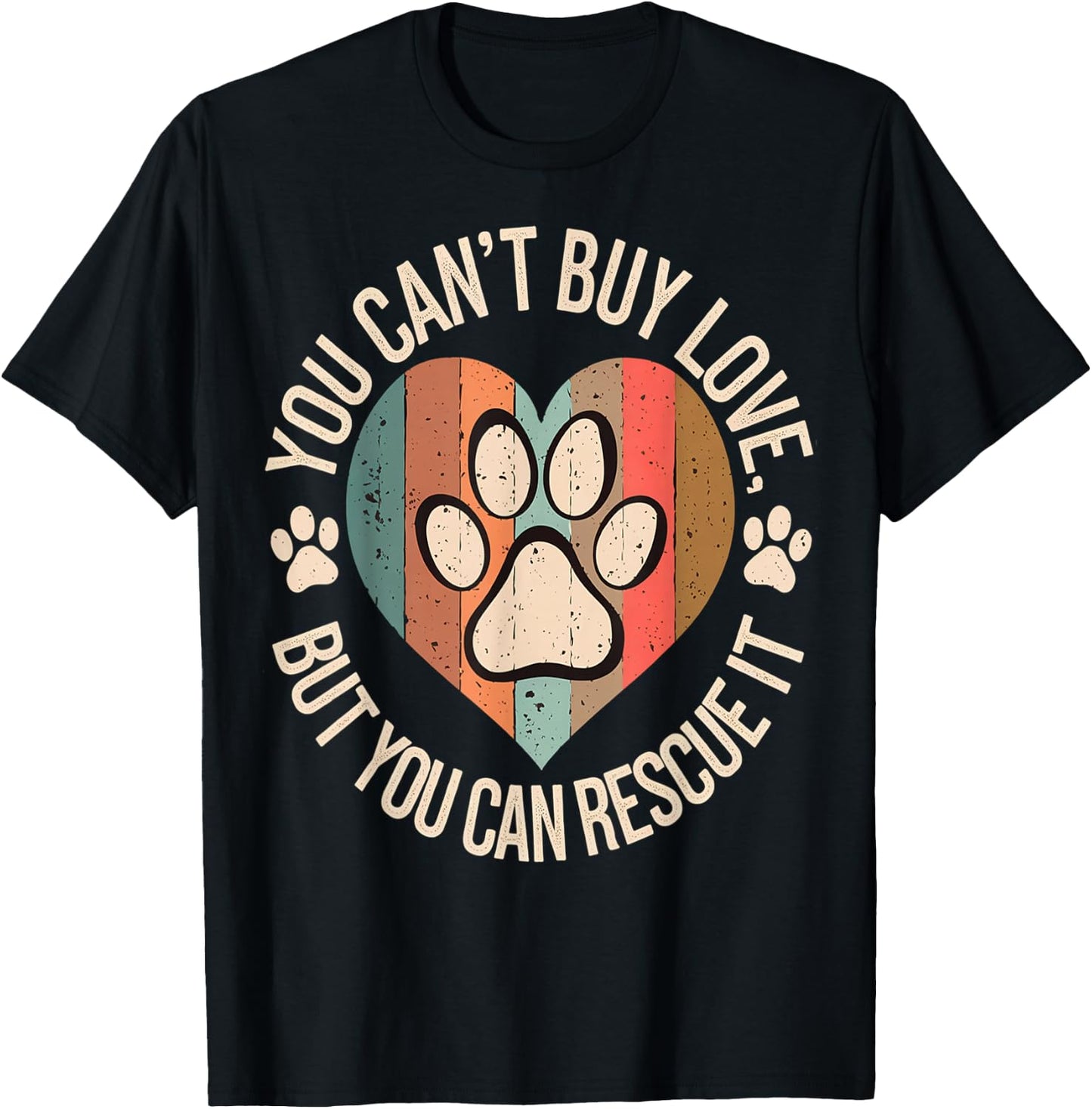 Animal Rescue Retro T-Shirt - T-Shirt | Black