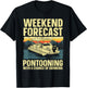 Funny Pontoon Boat Art Women Lake Boating Captain T-Shirt - T-Shirt | Black