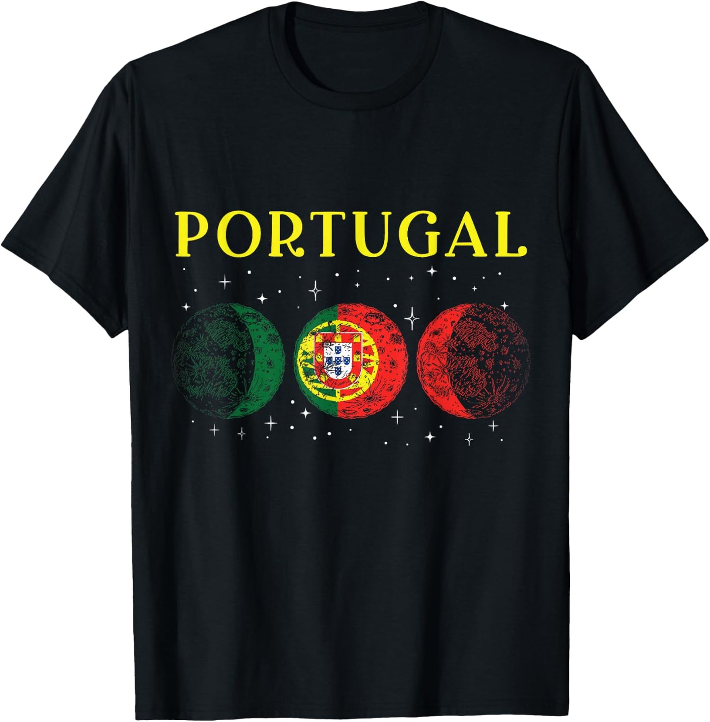 Proud Portuguese Retro Portugal Flag T-Shirt - T-Shirt | Black