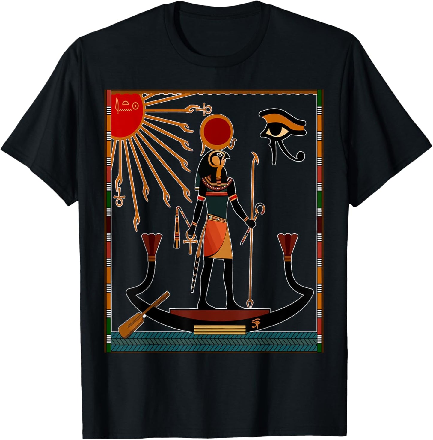 Ra Ancient Egyptian God | RA Egyptian God T-Shirt - T-Shirt | Black