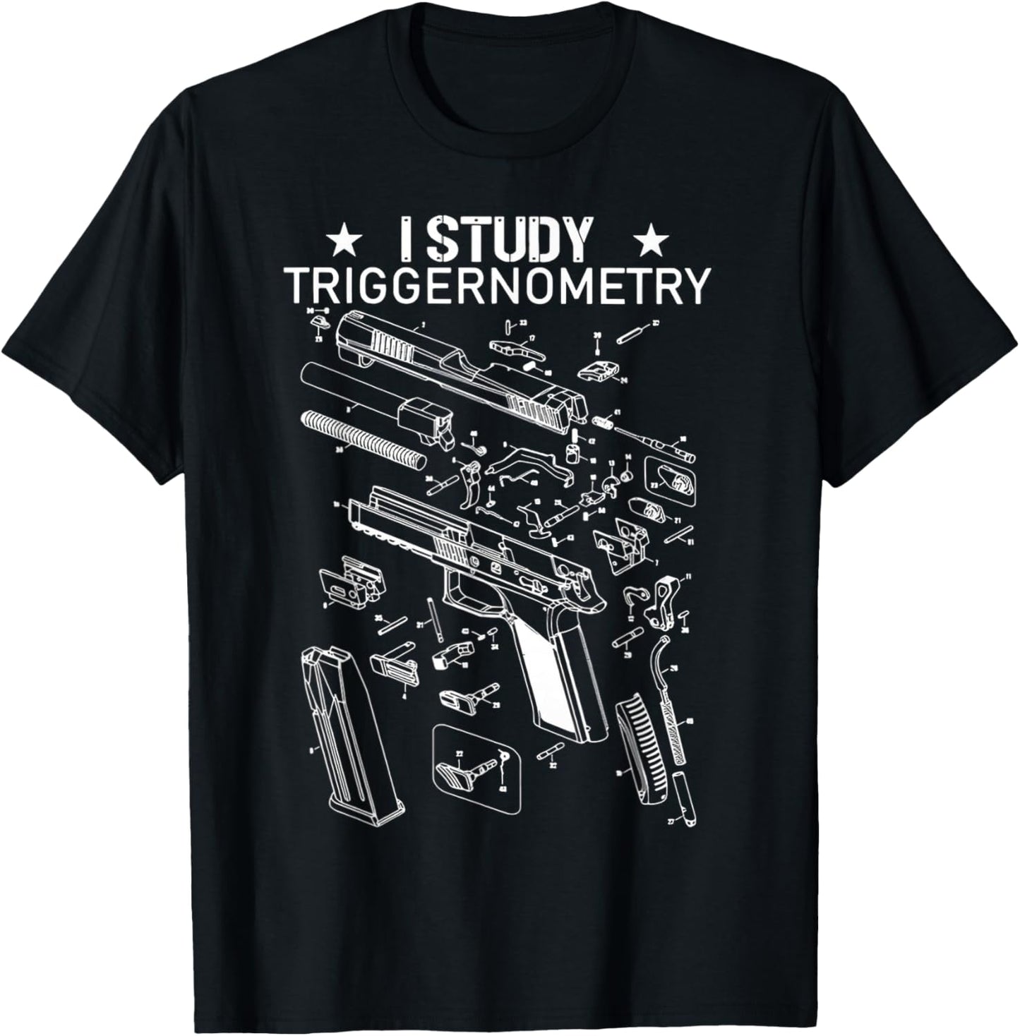 I Study Triggernometry Shirt for Gun Education T-Shirt - T-Shirt | Black