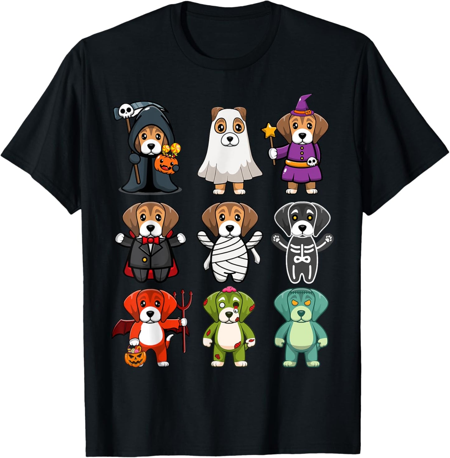 Beagle Dog Spooky Boo-Jee Horror Pumpkin Beagle Halloween T-Shirt - T-Shirt | Black
