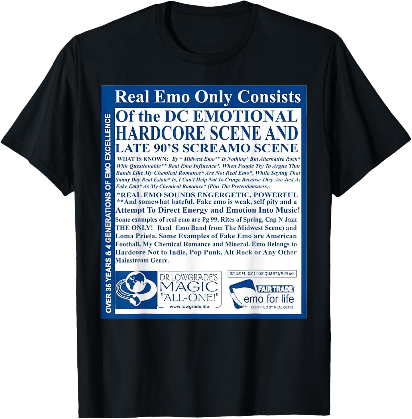Real Emo Only Consists T-Shirt - T-Shirt | Black