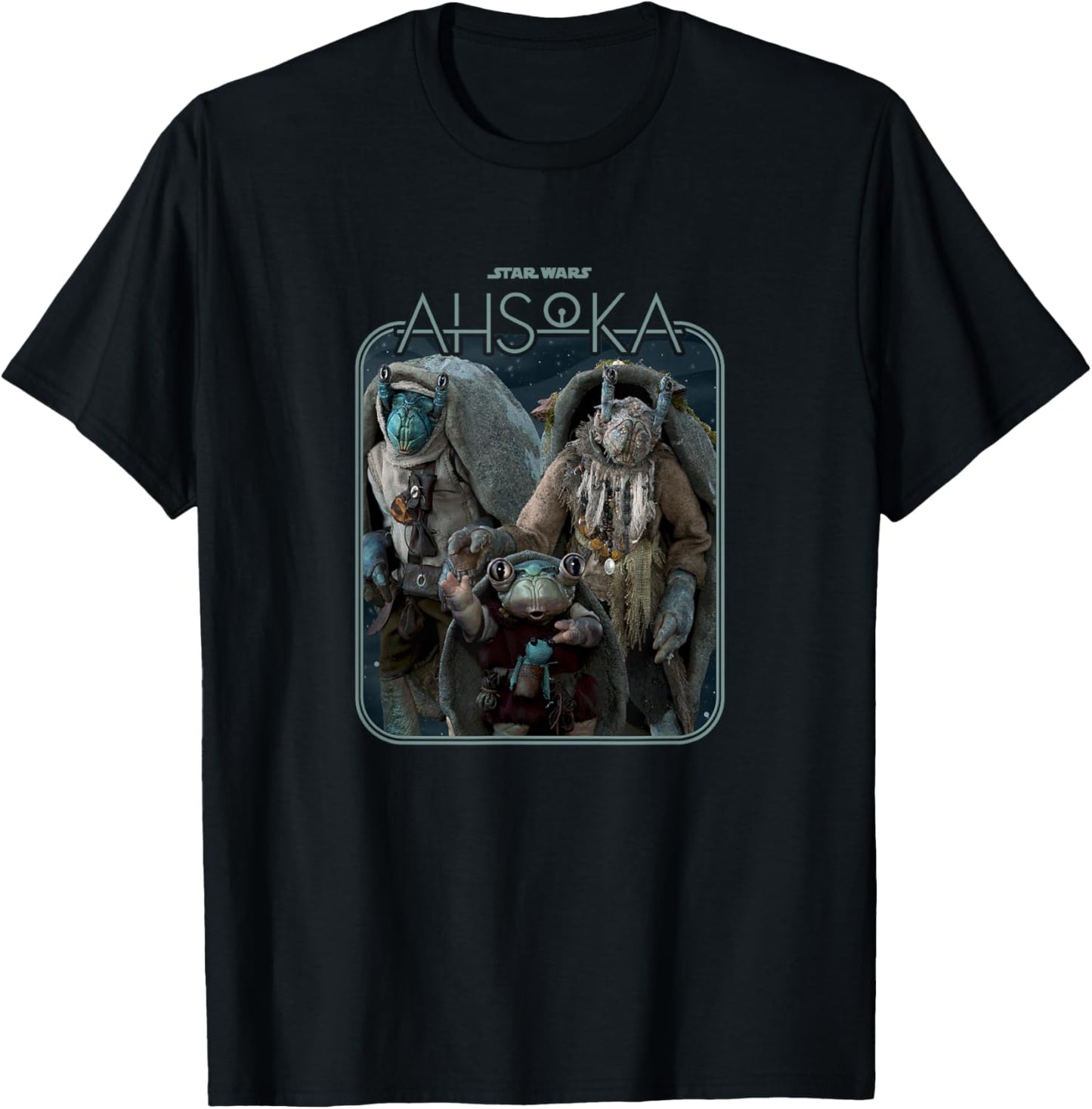 Star Wars: Ahsoka The Noti Group Shot Big Chest Portrait T-Shirt - T-Shirt | Black
