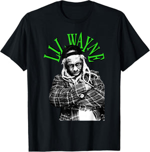 Lil Wayne Green Photo T-Shirt - T-Shirt | Black