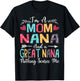 I'm A Mom Nana And Great Nana Mother's Day 2025 T-Shirt - T-Shirt | Black