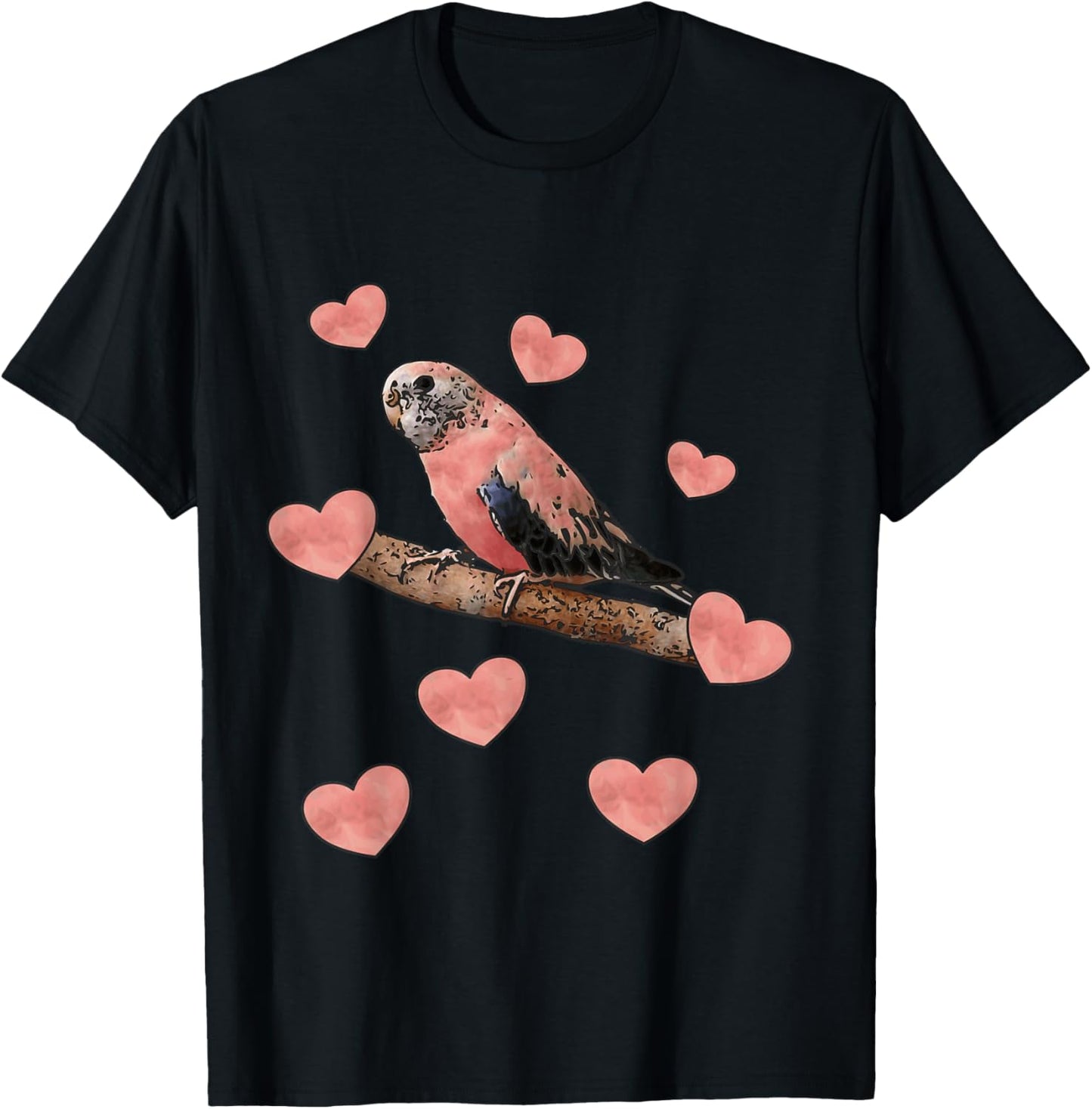 Bourke parakeet love T-Shirt - T-Shirt | Black