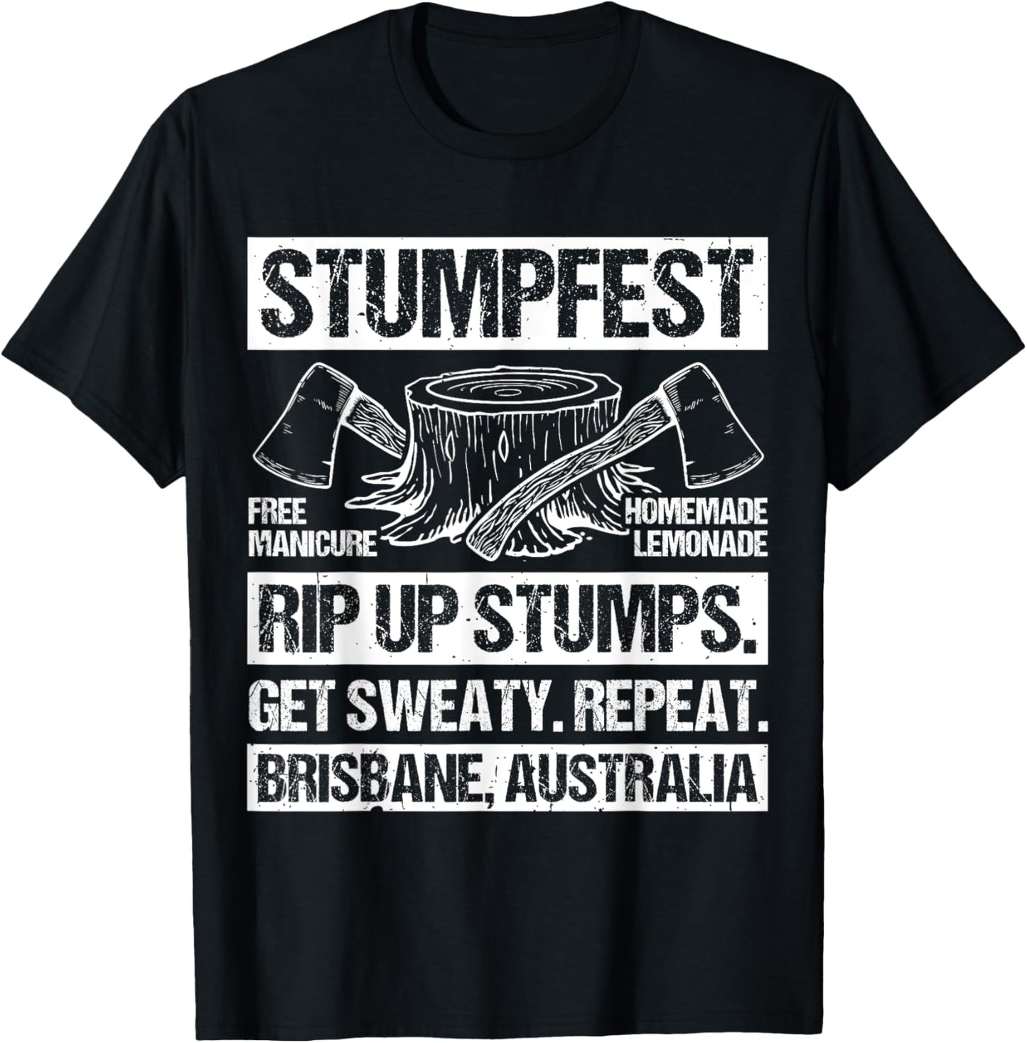 STUMPFEST FREE MANICURE HOMEMADE LEMONADE. Fun Party T-Shirt - T-Shirt | Black