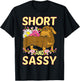 Short And Sassy Cute Flower Dachshund Weiner Dog T-Shirt - T-Shirt | Black