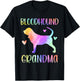 Bloodhound Grandma Blood Hound Nana Rainbow Watercolor T-Shirt - T-Shirt | Black