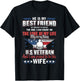He Is A US Veteran And I'm Proud To Be His Wife T-Shirt - T-Shirt | Black