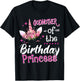 Godmother Of The Birthday Princess Unicorn Flower Mommy T-Shirt - T-Shirt | Black