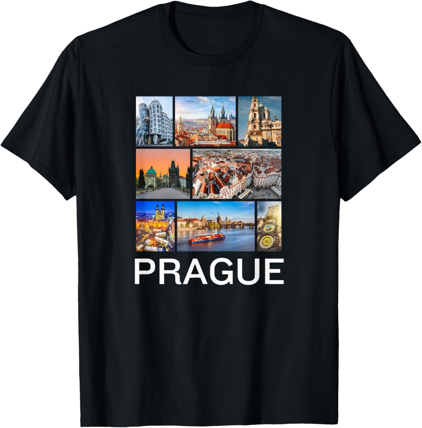 Prague Czech Republic Souvenir Prague T-Shirt - T-Shirt | Black